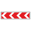 Дорожный знак 1.34.2 «Направление поворота» (большой) (металл 0,8 мм, II типоразмер: 500х2250 мм, С/О пленка: тип А коммерческая)